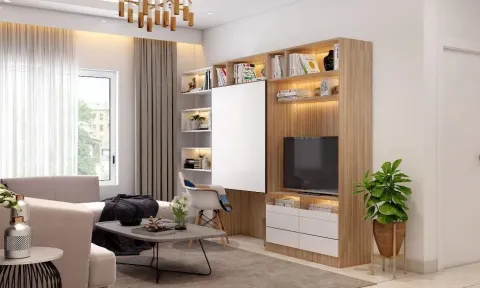 Space Saving Before: Modular Wall Unit